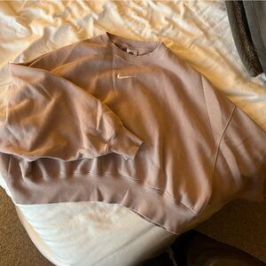 Nike dusty pink crop sweatshirt